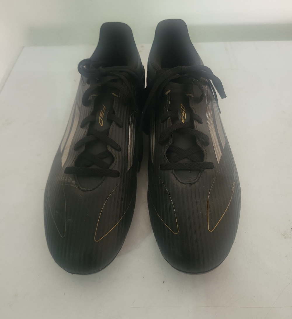 Adidas Men's Black Soccer Cleats with Silver Stripes - Picture 3 of 8